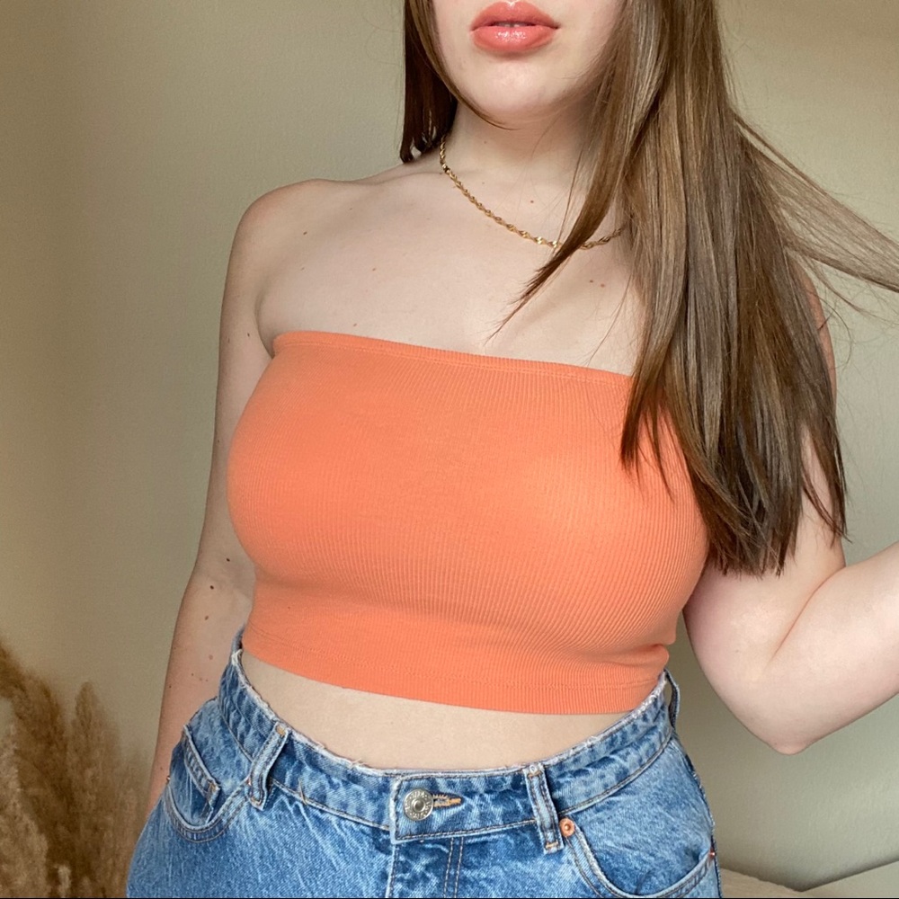 Bright orange forever 21 bandeau top